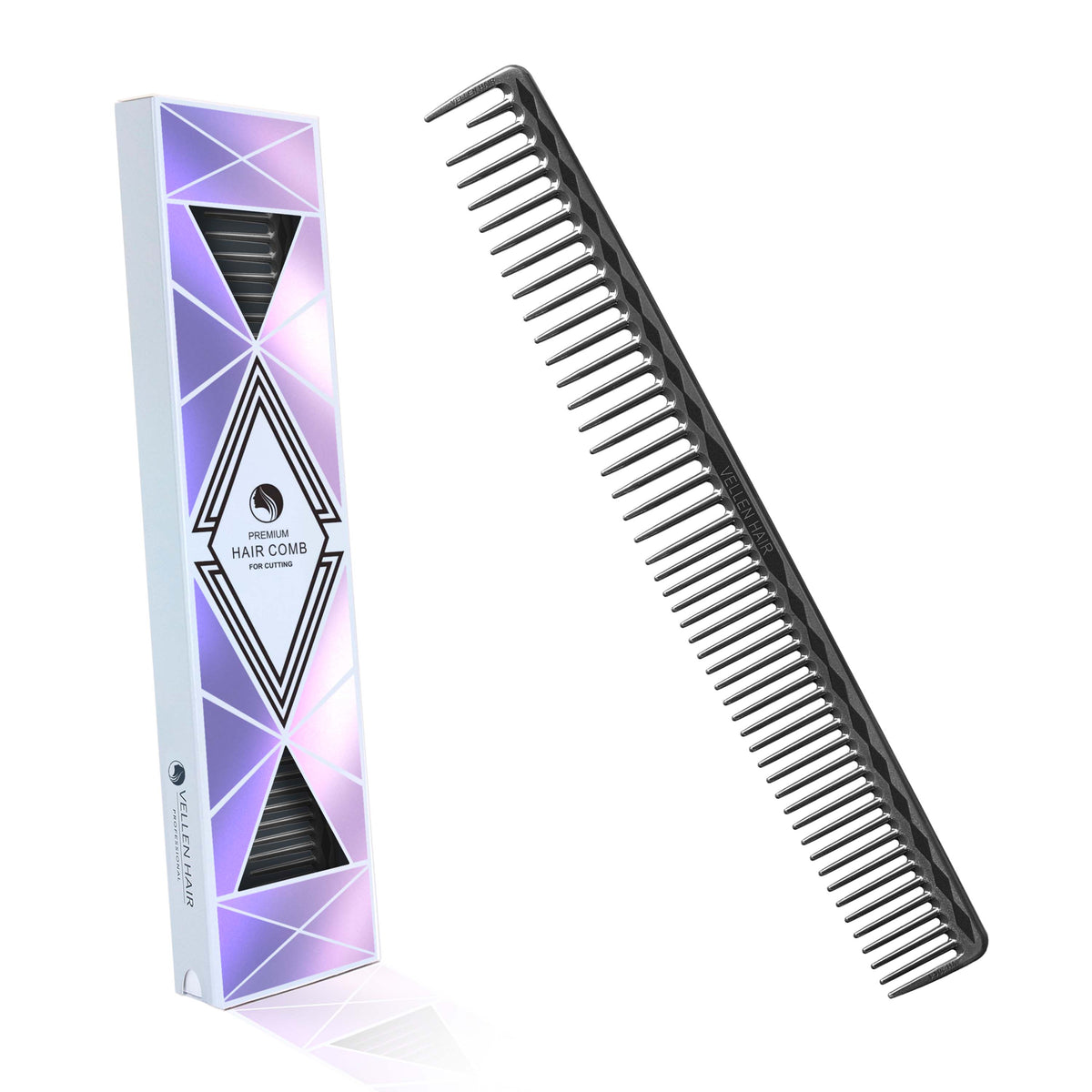 Vellen Hair® Professioneller Ultimate Schneidekamm 22,8 cm - Schwarz - VH204