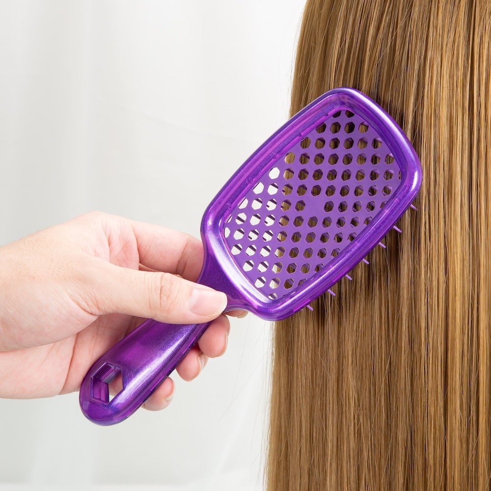 Vellen Hair Detangler Haarbürste für lockiges und glattes Haar - Lila