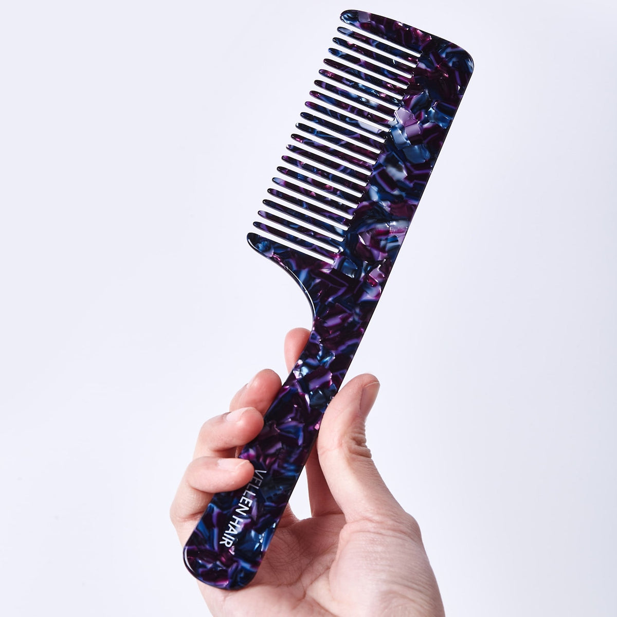 Vellen Hair VH-707 Kamm aus Celluloseacetat 21 cm - Sanfte Entwirrung &amp; Styling für lockiges &amp; enges Haar