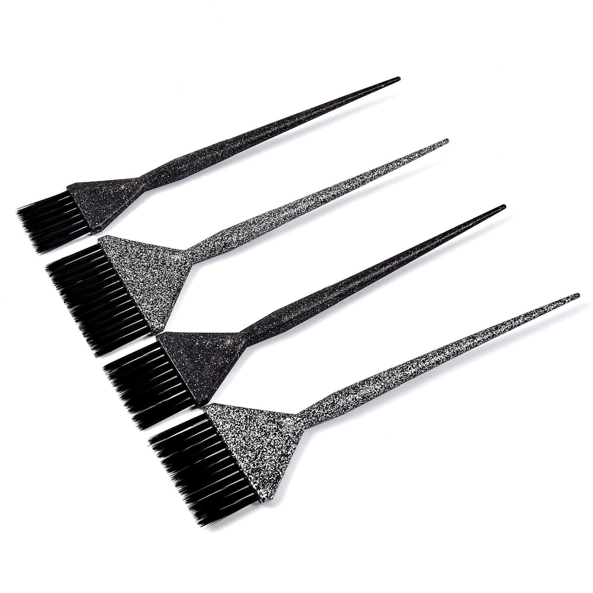 Vellen Hair Glamour Haarfärbepinsel- 4 Stück - Schwarz Glitzer