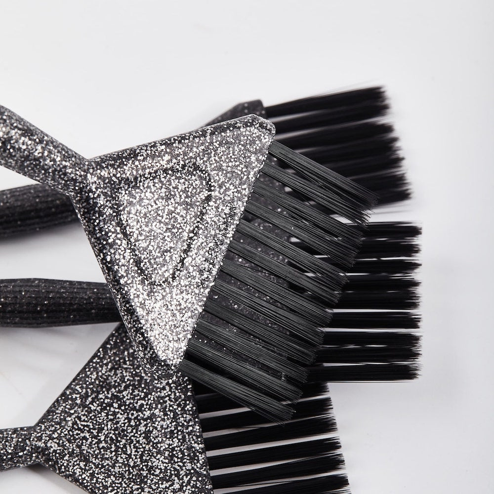 Vellen Hair Glamour Haarfärbepinsel- 4 Stück - Schwarz Glitzer
