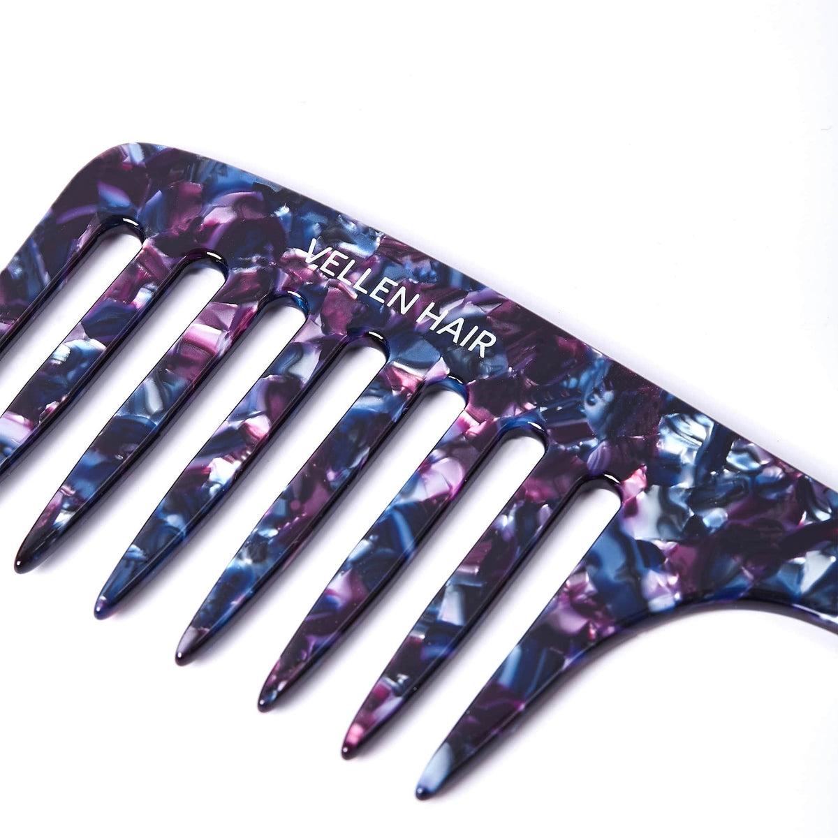 Vellen Hair Kamm aus Celluloseacetat 19 cm - Sanfte Entwirrung &amp; Styling für lockiges &amp; enges Haar