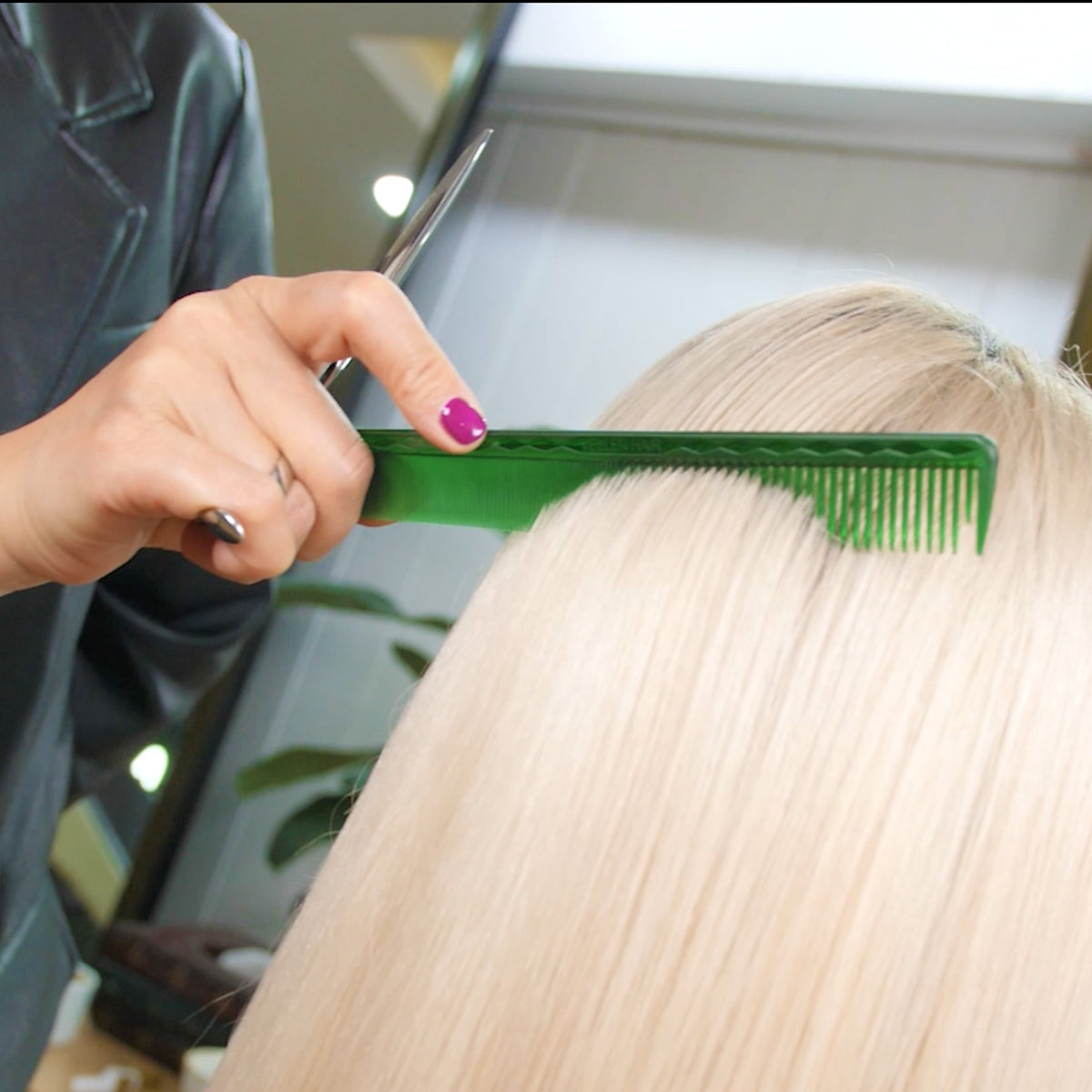 Vellen Hair® Ultimate Schneidekamm - 5 Größen - Grün Transparent