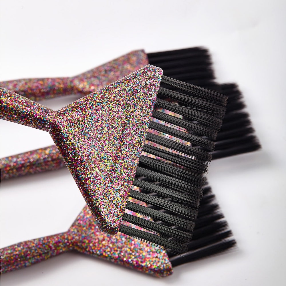 Vellen Hair Glamour Haarfärbepinsel- 4 Stück - Multi Glitzer