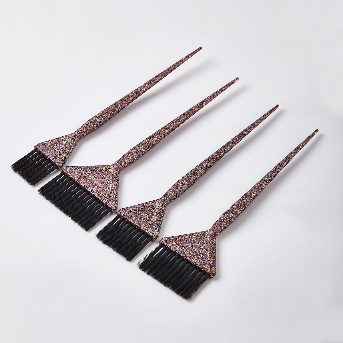 Vellen Hair Glamour Haarfärbepinsel- 4 Stück - Multi Glitzer