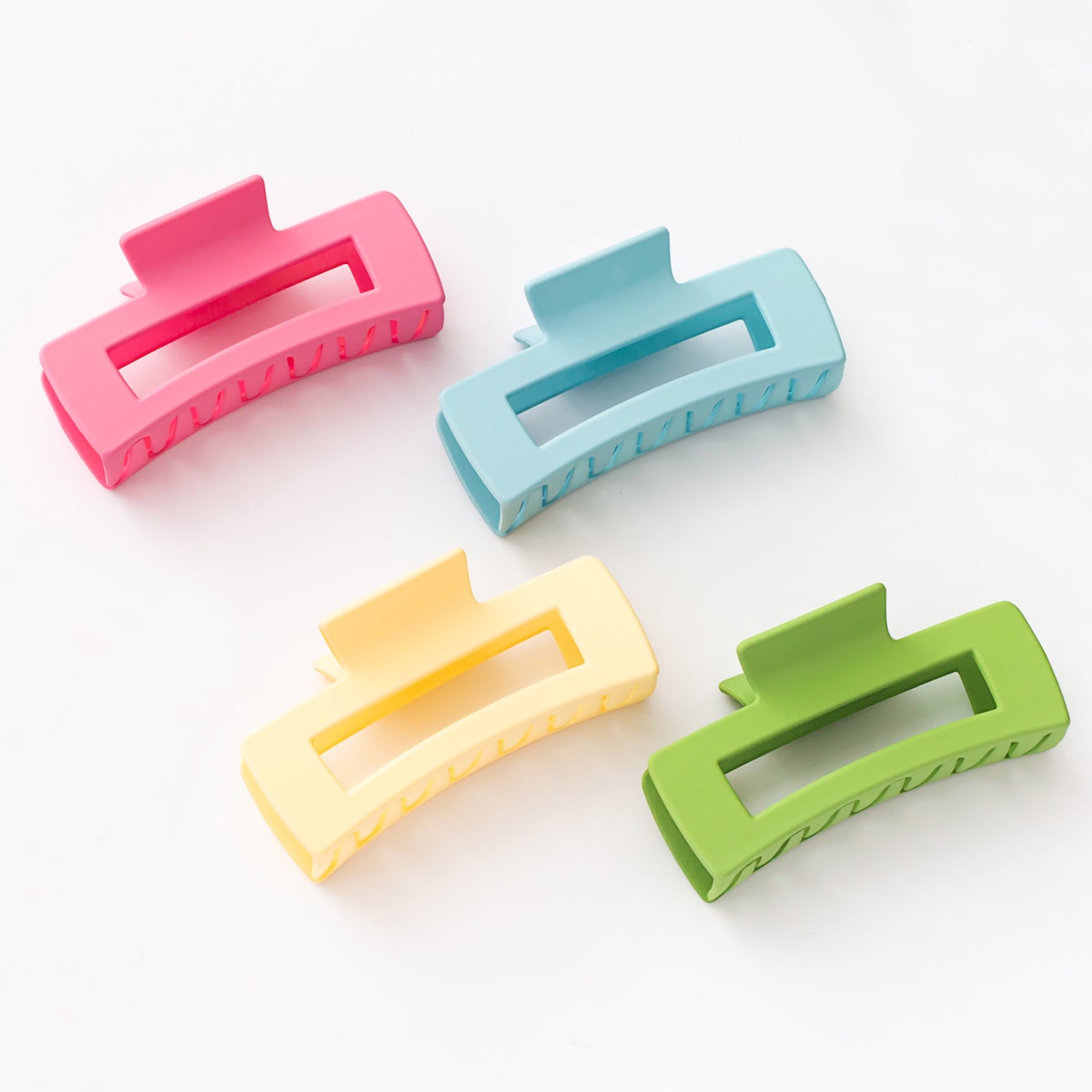 Vellen Hair Große Haarklammern – 4er Pack, Matte Oberfläche, Rutschfeste Haarklammern für Dickes Haar