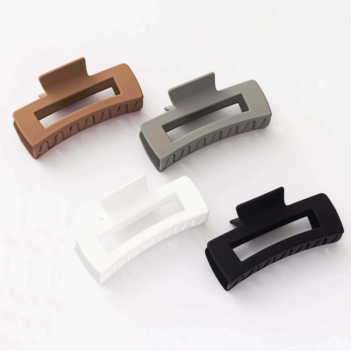 Vellen Hair Große Haarklammern – 4er Pack, Matte Oberfläche, Rutschfeste Haarklammern für Dickes Haar