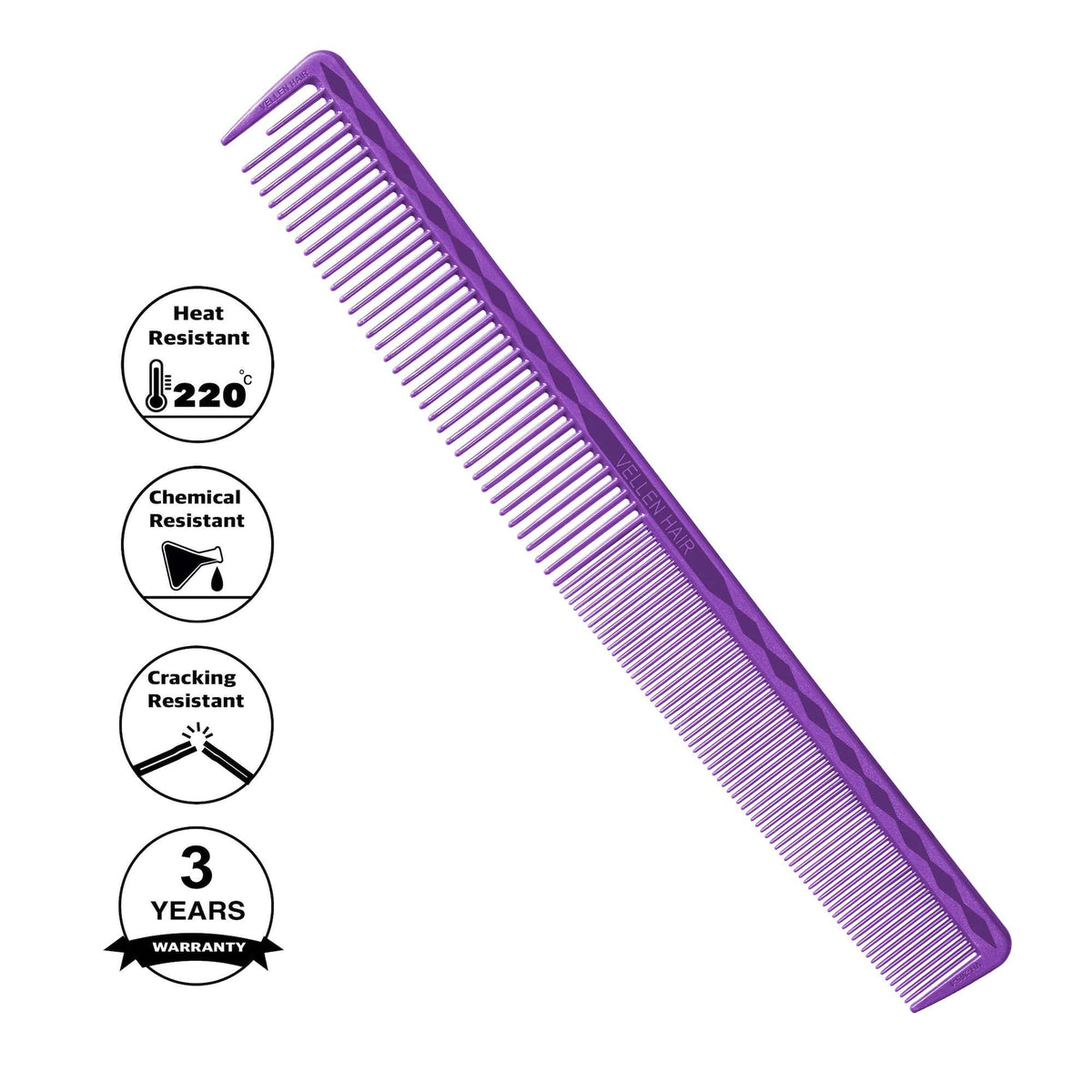 Vellen Hair® Professioneller Ultimate Schneidekamm 21,4 cm - Lila - VH205