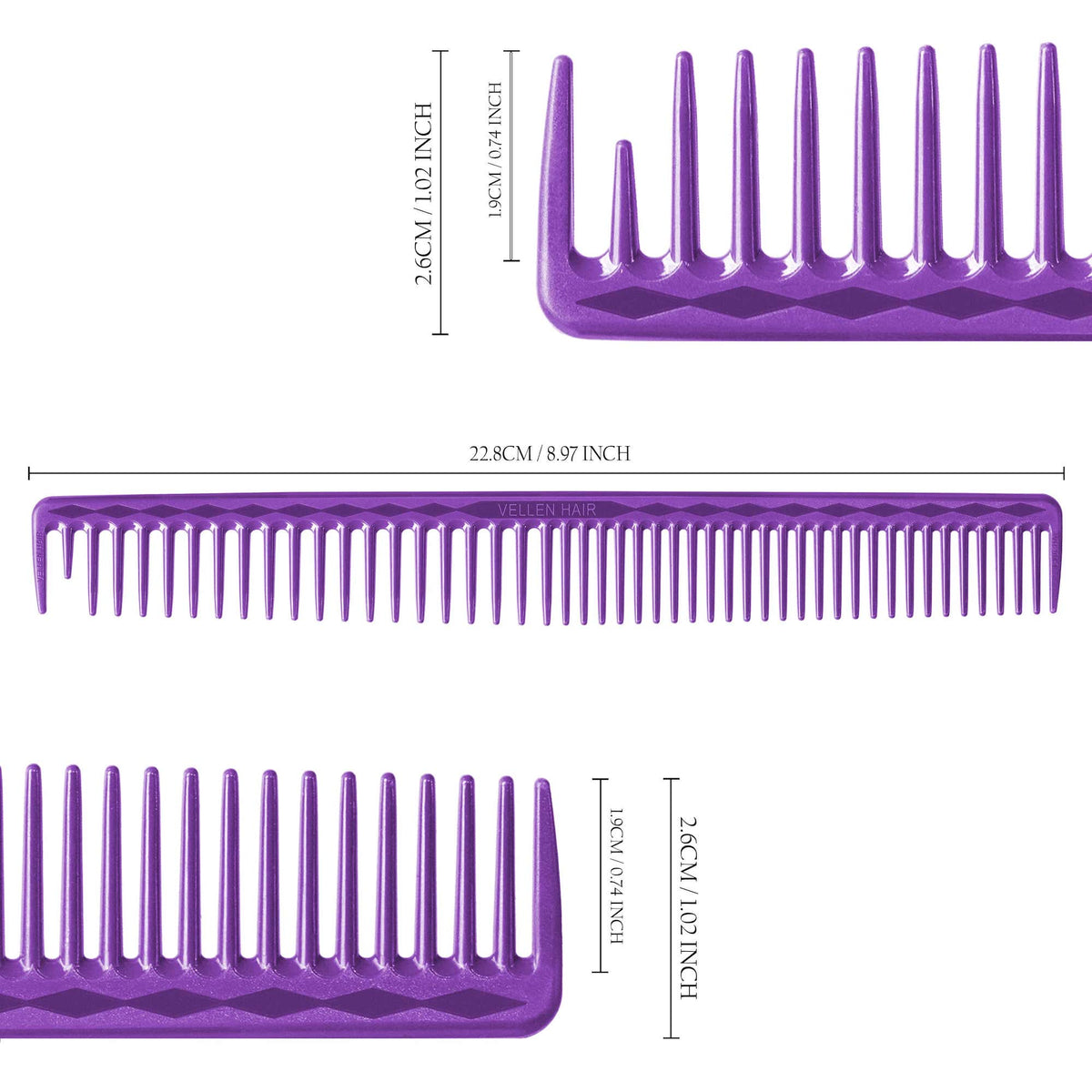 Vellen Hair® Professioneller Ultimate Schneidekamm 22,8 cm - Lila - VH204