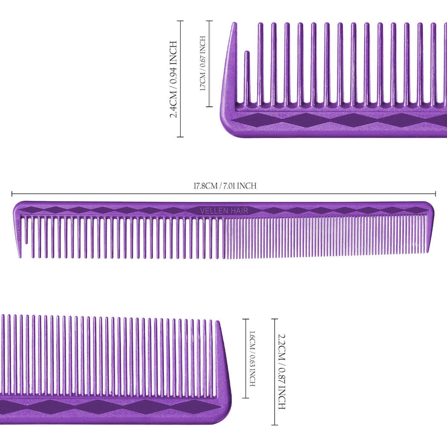 Vellen Hair® Ultimate Schneidekamm - 5 Größen - Violett