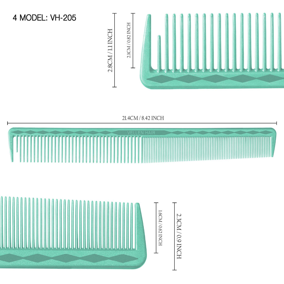 Vellen Hair® Ultimate Schneidekamm - 5 Größen - Mint