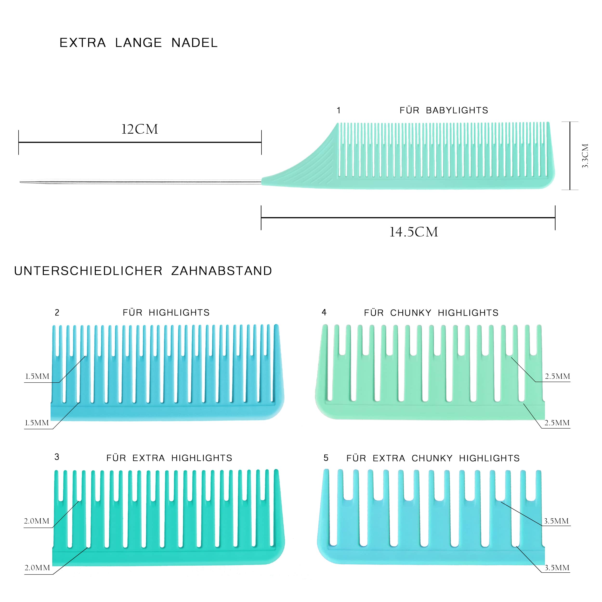 Vellen Hair Ultimate Strähnenkamm 2.0 - 5 Größen
