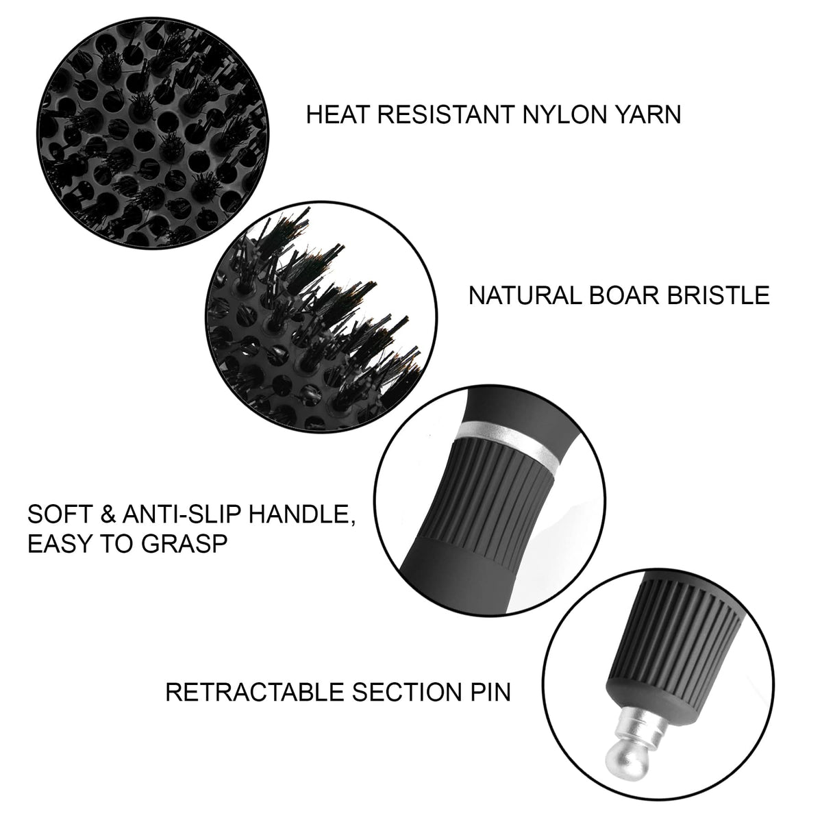 Vellen Hair Keramik/Ionen Haar Rund-Haar-Bürste 25 mm