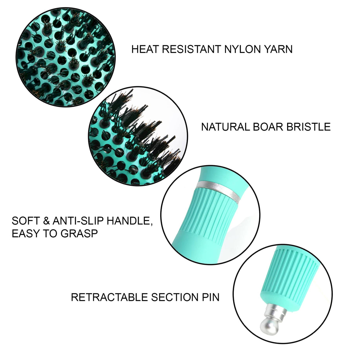 Vellen Hair Keramik/Ionen Haar Rund-Haar-Bürste 25 mm
