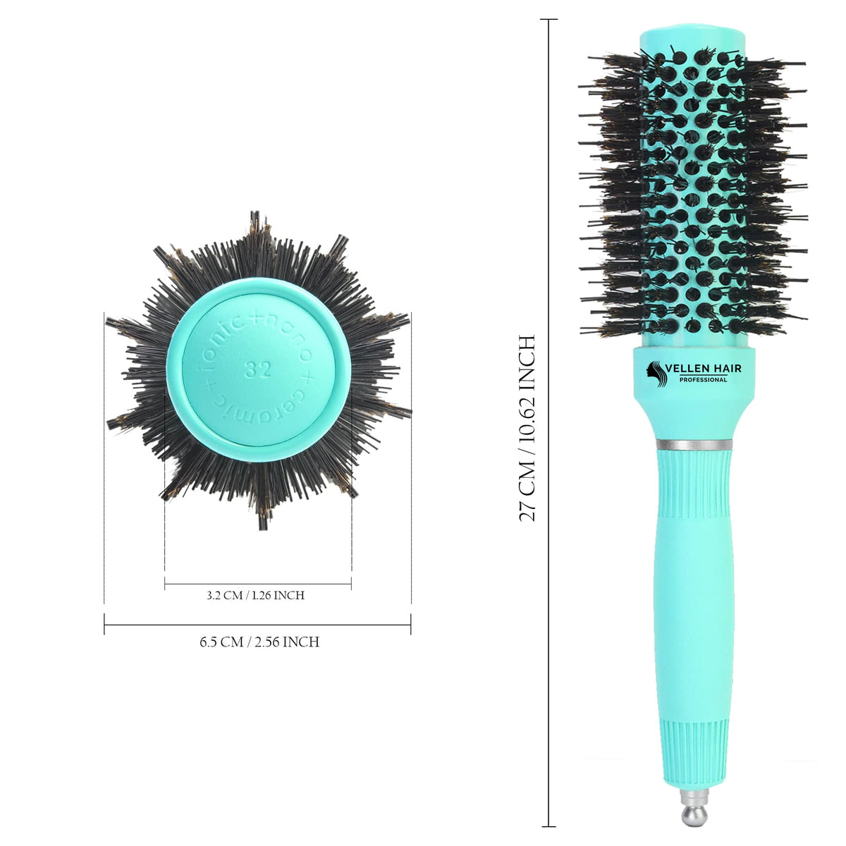 Vellen Hair Keramik/Ionen Haar Rund-Haar-Bürste 32 mm