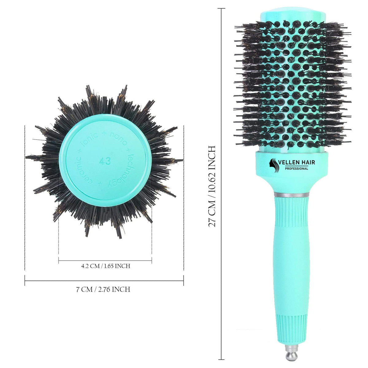 Vellen Hair Keramik/Ionen Haar Rund-Haar-Bürste 43 mm