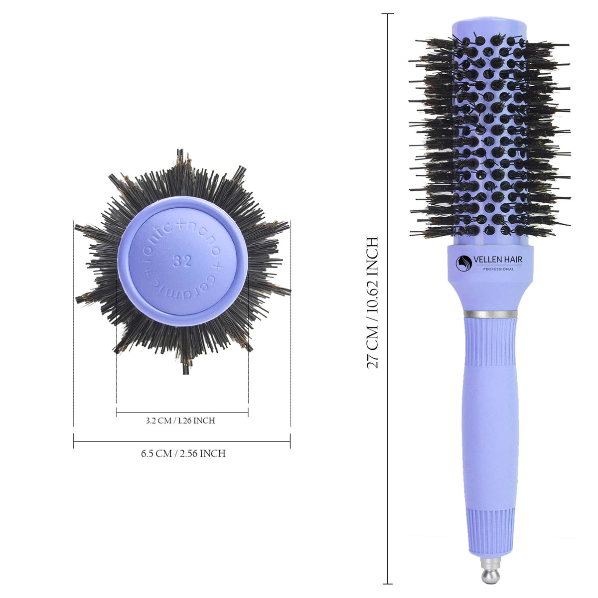 Vellen Hair Keramik/Ionen Haar Rund-Haar-Bürste 32 mm