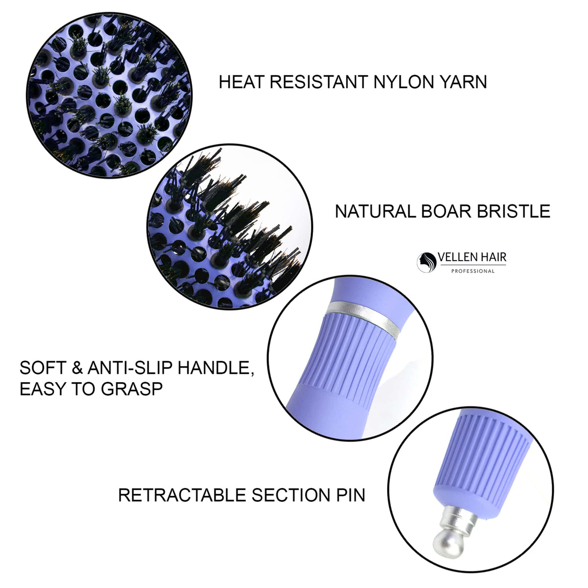 Vellen Hair Keramik/Ionen Haar Rund-Haar-Bürste 43 mm