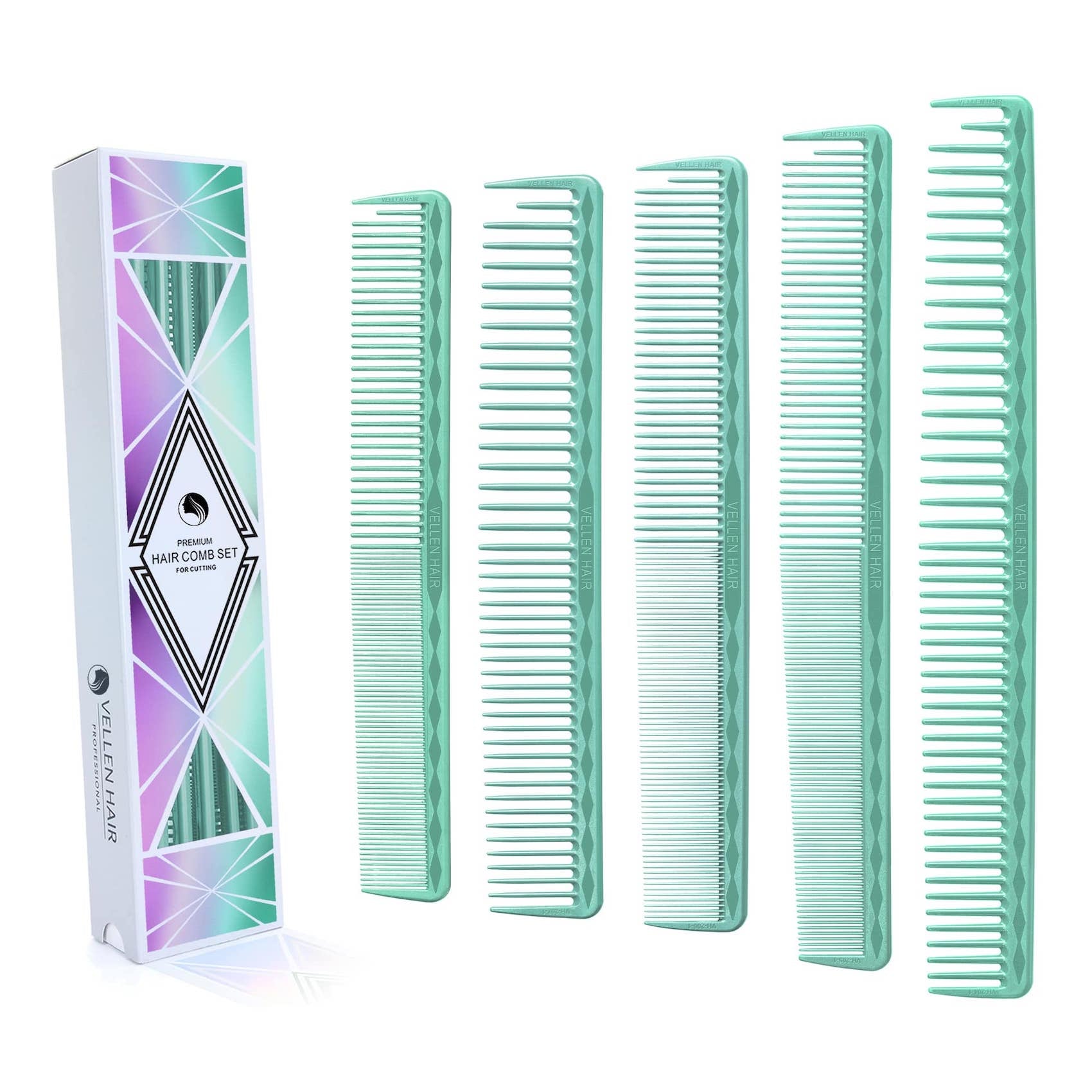 Vellen Hair® Ultimate Schneidekamm - 5 Größen - Mint