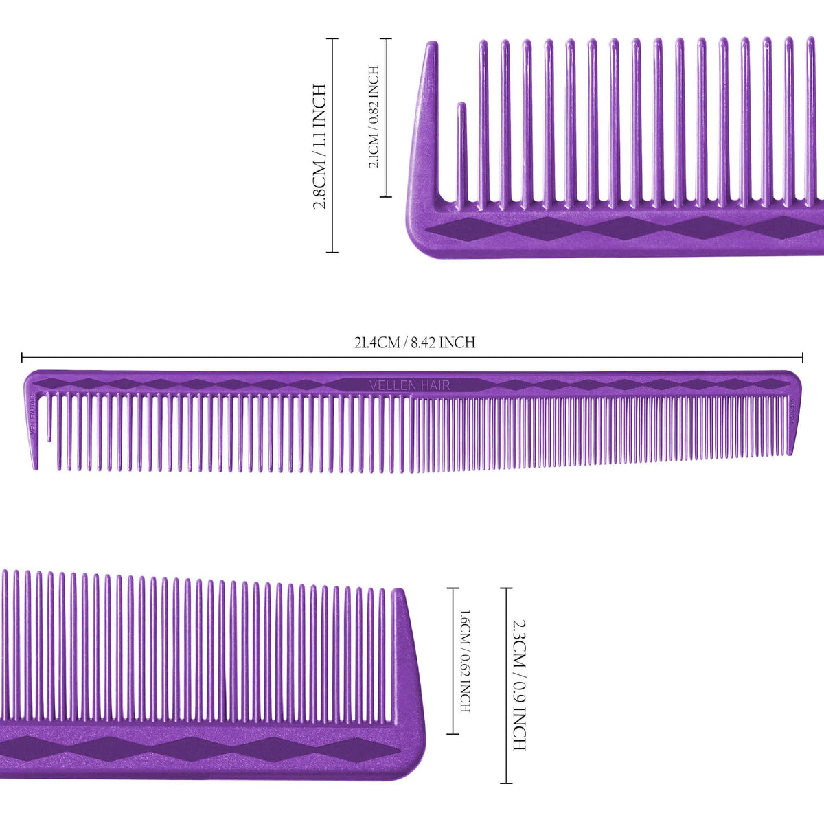 Vellen Hair® Professioneller Ultimate Schneidekamm 21,4 cm - Lila - VH205