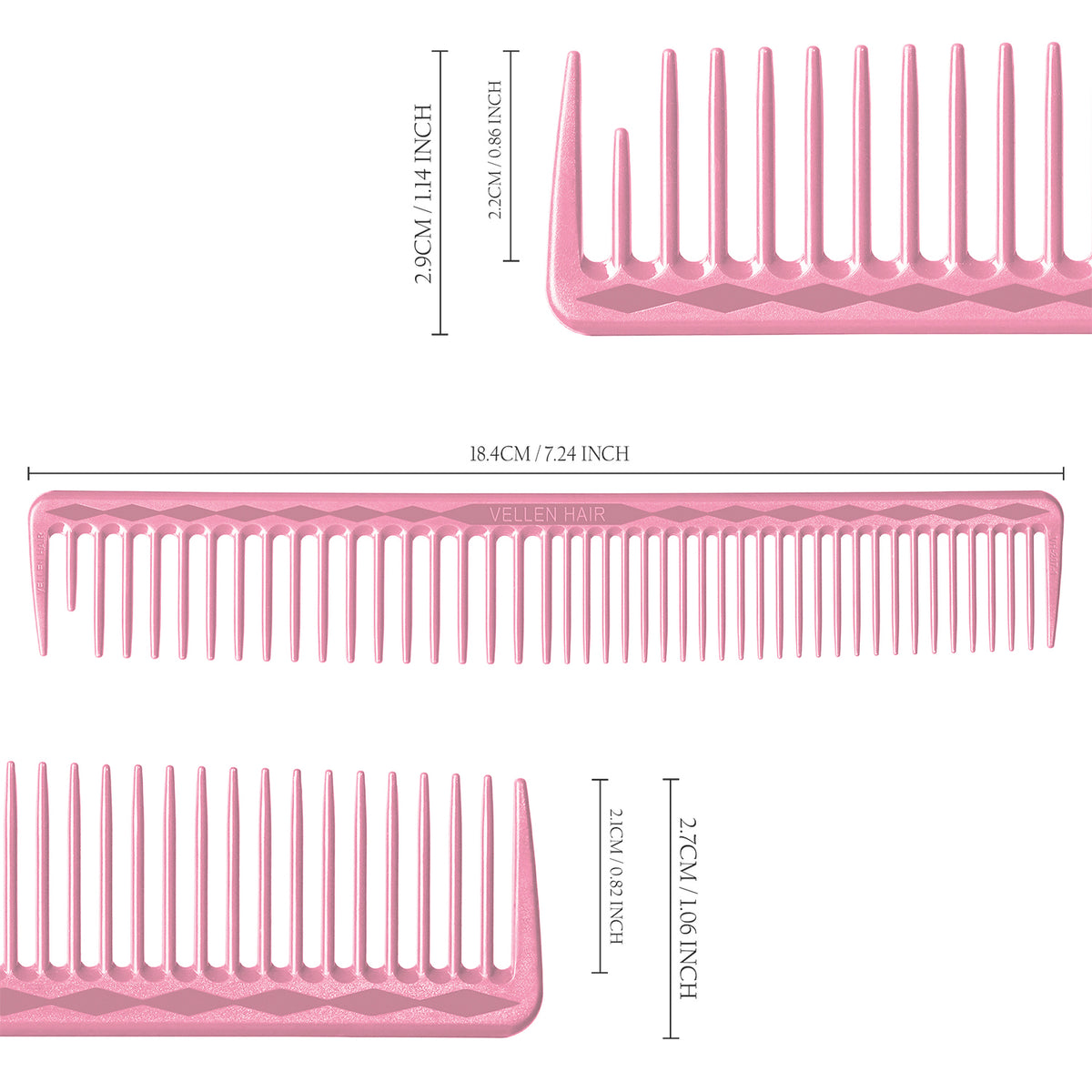 Vellen Hair® Ultimate Schneidekamm - 5 Größen - Pink